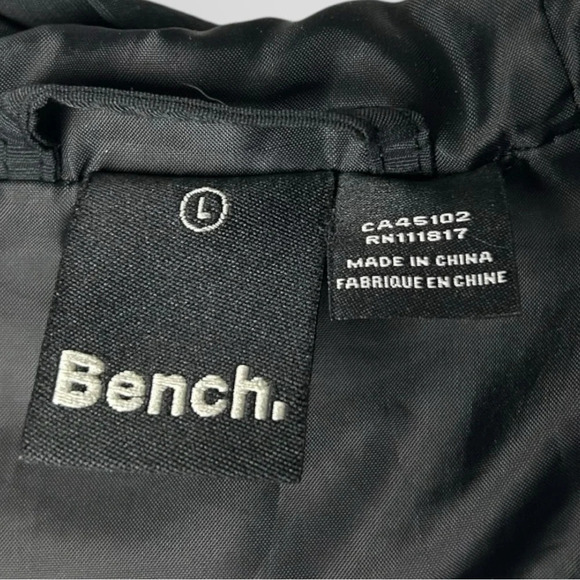 Bench Black Hooded Zip Up Jacket L - Picture 6 of 6